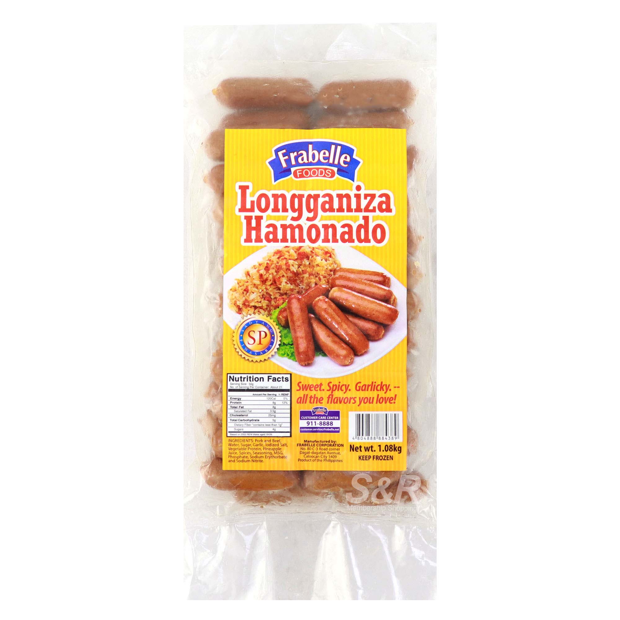 Frabelle Longanisa Hamonado 1.08kg